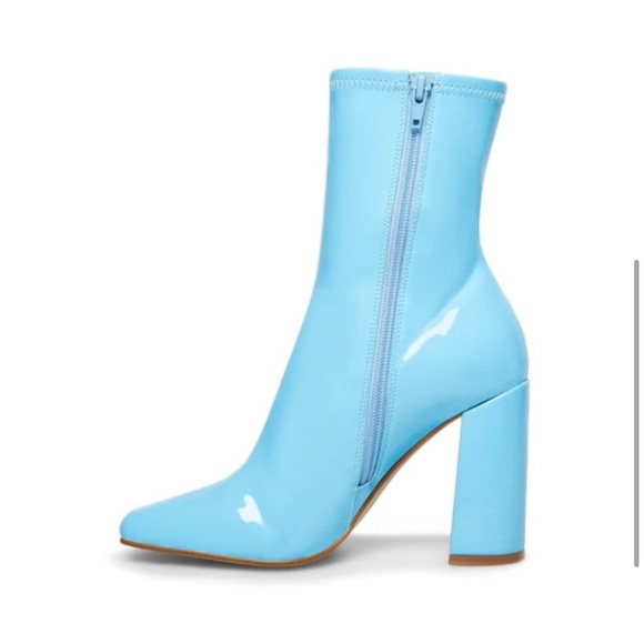 Steve Madden Lynden Blue Patent Boot - Picture 2 of 5